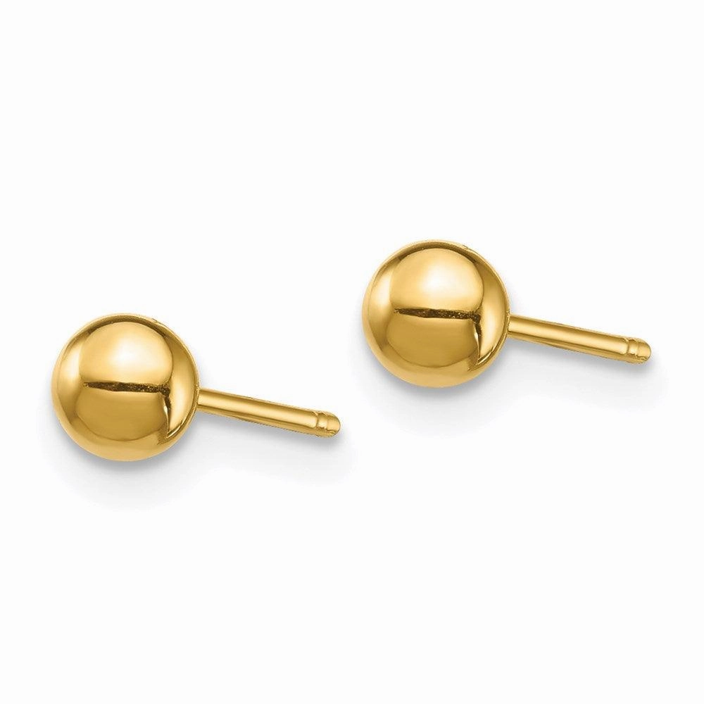 14K Bar and Ball Post Earrings Set