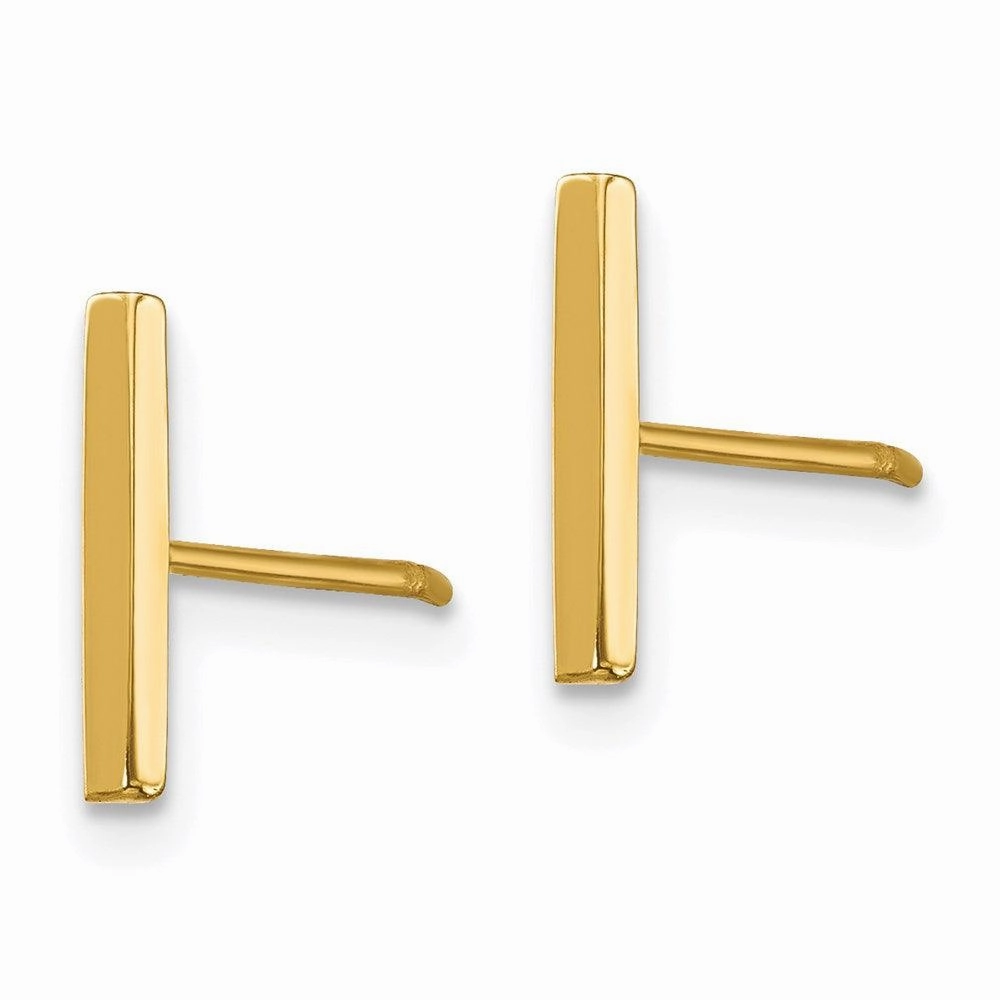 14K Bar and Ball Post Earrings Set