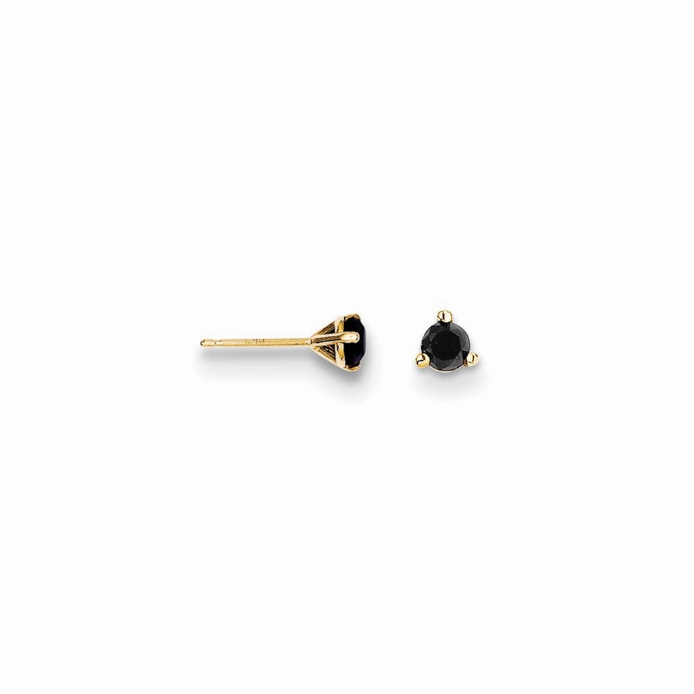 14k Black Diamond Stud Earrings