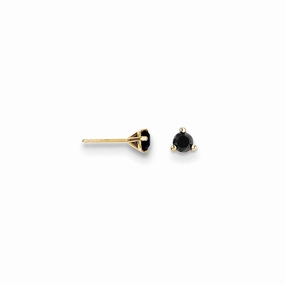 14k Black Diamond Stud Earrings