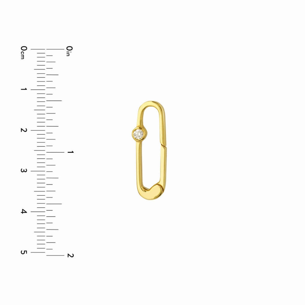 14k Diamond Push Lock Clasp (Chain Sold Separately)