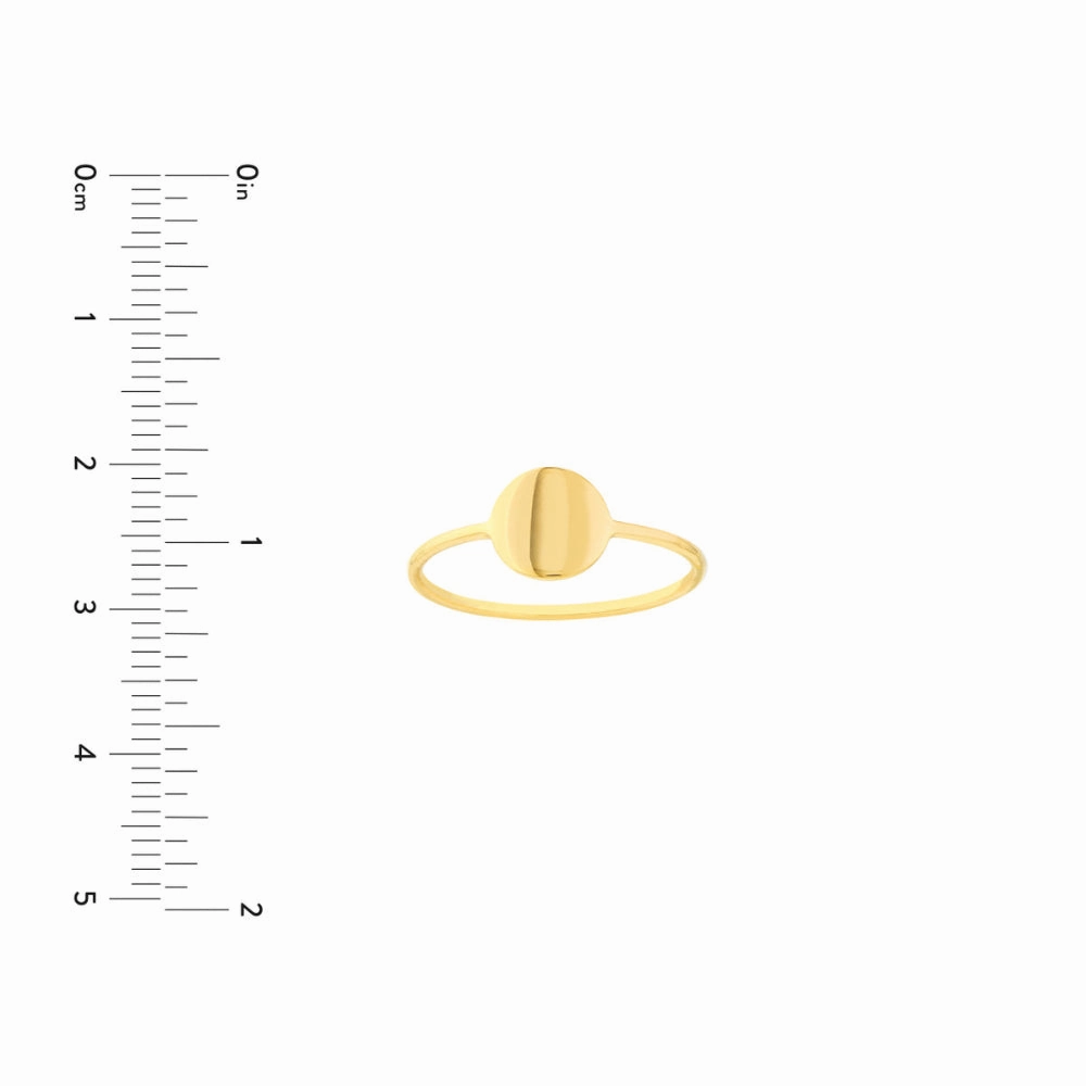 14k Engravable Disc Wire Ring