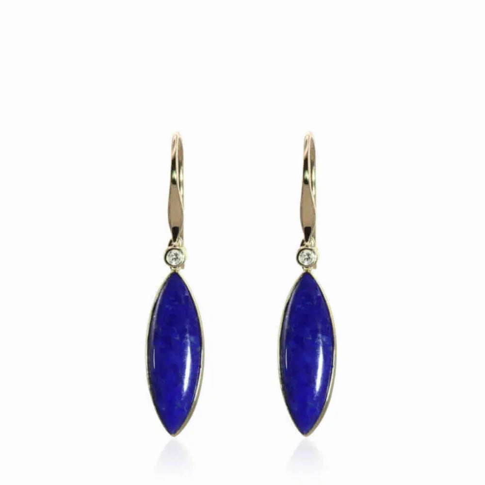 14k Gemstone Drop Earrings