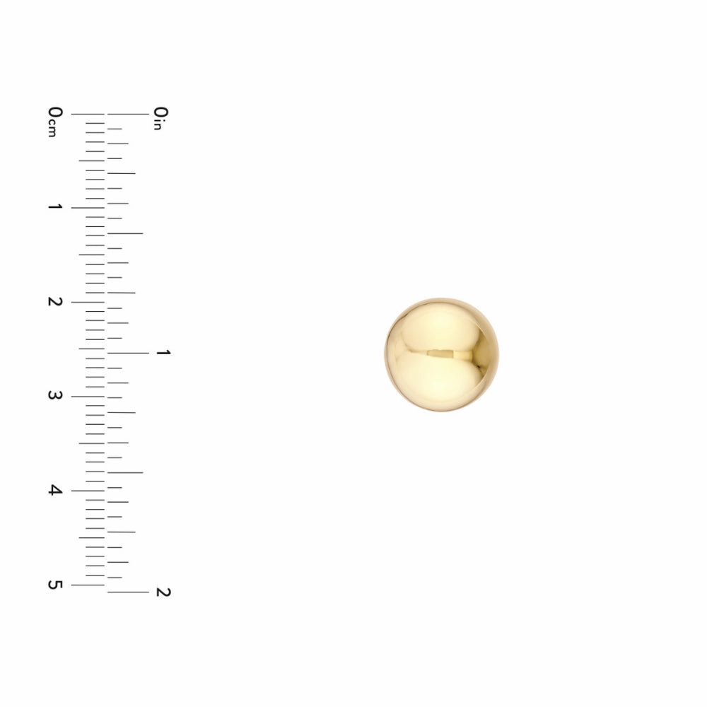 14k Gold 12mm Ball Stud Earrings