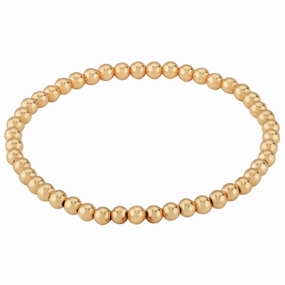 14k Gold 4mm Bead Bracelet
