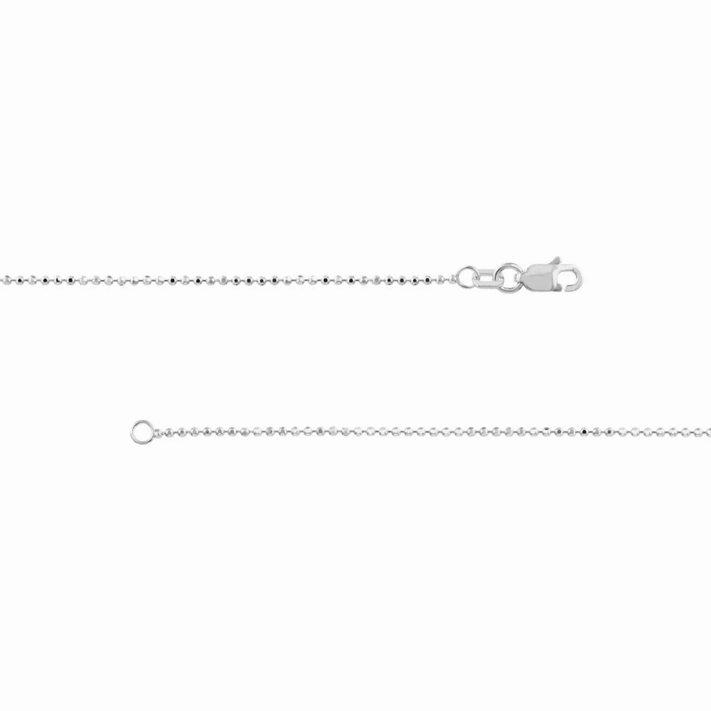 14k Gold Diamond-Cut Bead Bracelet, 7.25"