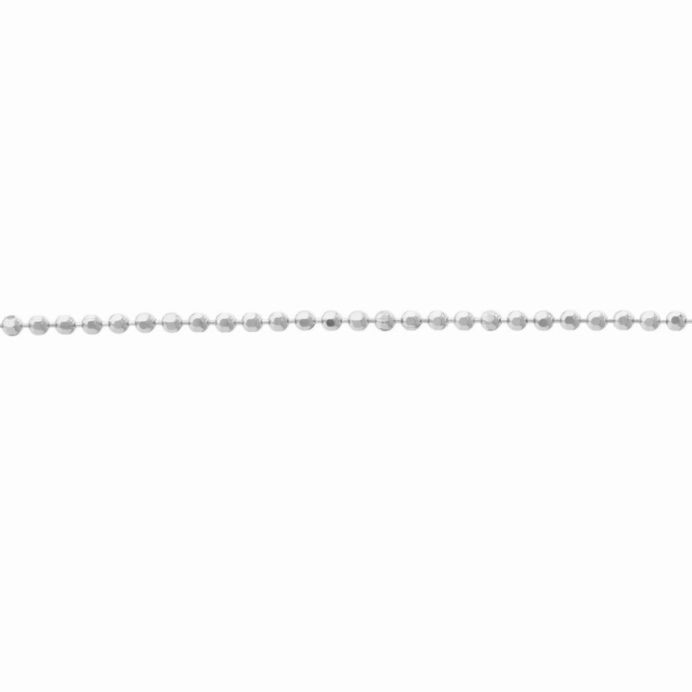 14k Gold Diamond-Cut Bead Bracelet, 7.25"