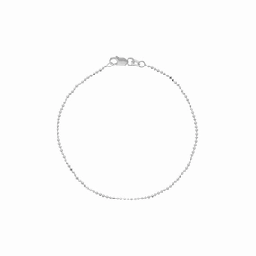 14k Gold Diamond-Cut Bead Bracelet, 7.25"