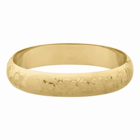 14k Gold Filled Engraved Bangle Bracelet