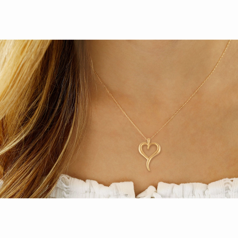 14k Gold Freeform Heart Pendant (Chain Sold Separately)