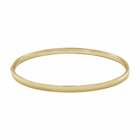 14k Gold Hinged Bangle Bracelet