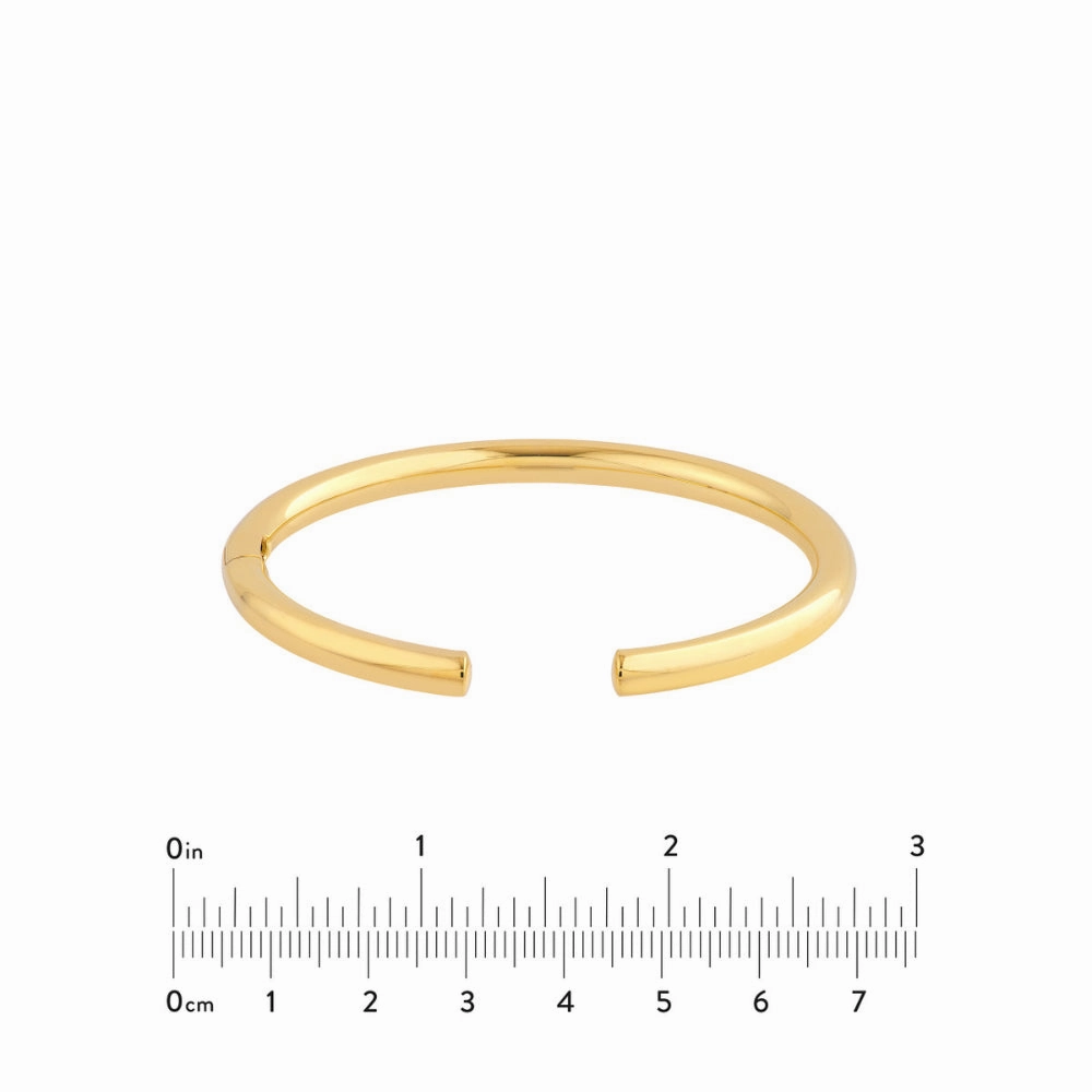 14k Gold Open Polished Bangle Bracelet
