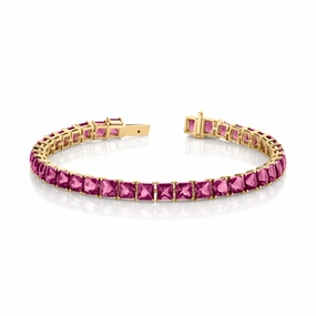 14k Gold Rhodolite Bracelet