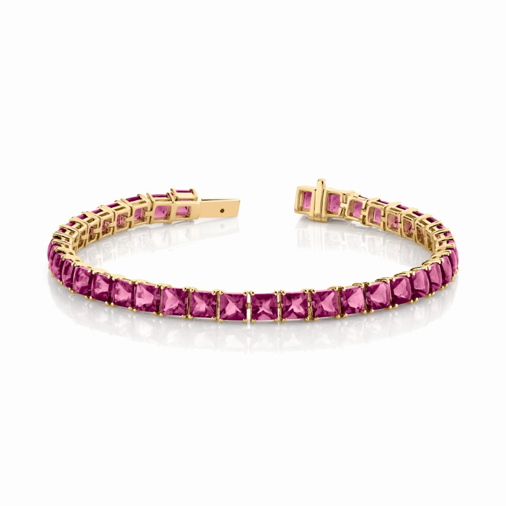 14k Gold Rhodolite Bracelet