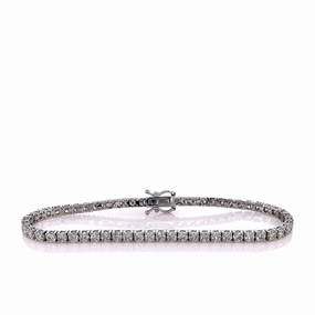 14k White Gold 4.92ct Diamond Tennis Bracelet