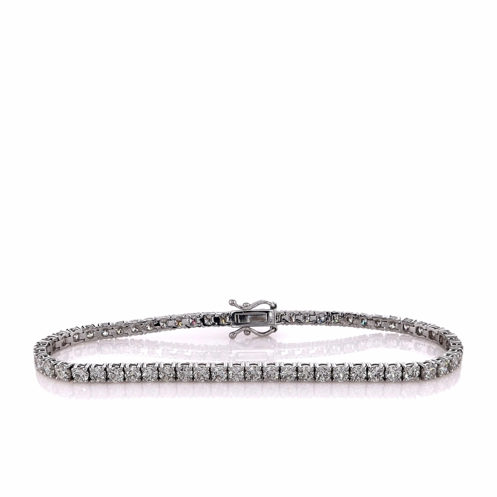 14k White Gold 4.92ct Diamond Tennis Bracelet