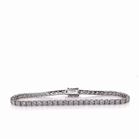 14k White Gold 6.35ct Diamond Tennis Bracelet