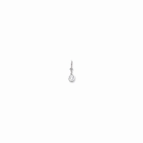 14k White Gold 6mm Round Leverback Mounting
