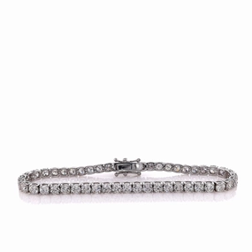14k White Gold 8.10ct Diamond Tennis Bracelet