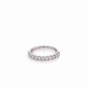 14k White Gold Diamond Wedding Band