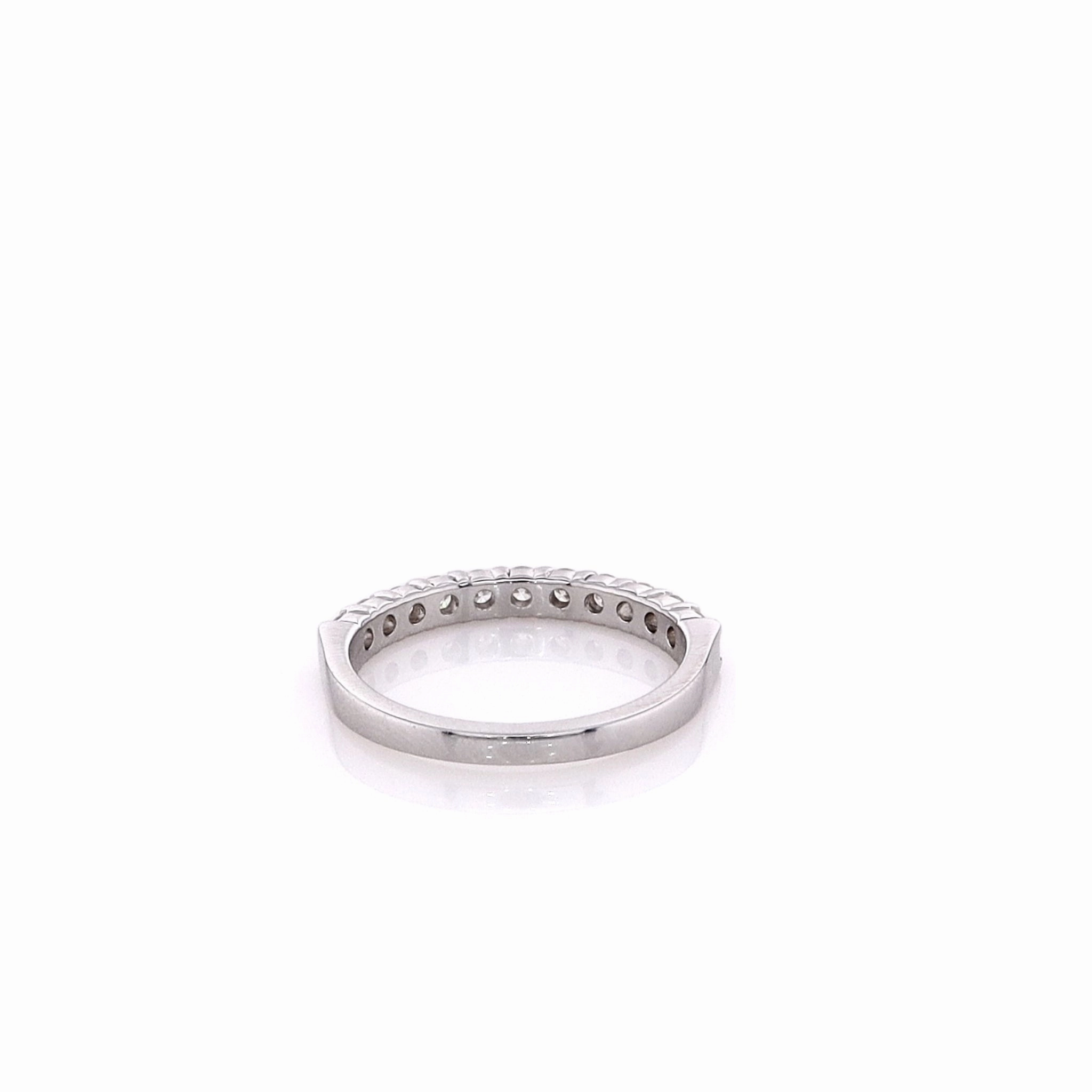 14k White Gold Diamond Wedding Band