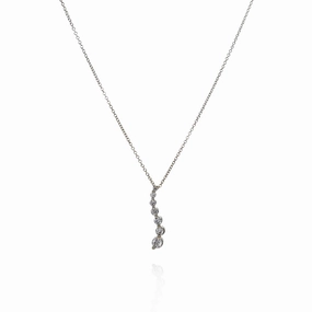 14k Yellow Gold 18" 0.50-0.59ct "S" Style Journey Pendant Necklace