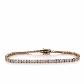 14k Yellow Gold 4.34ct Diamond Tennis Bracelet