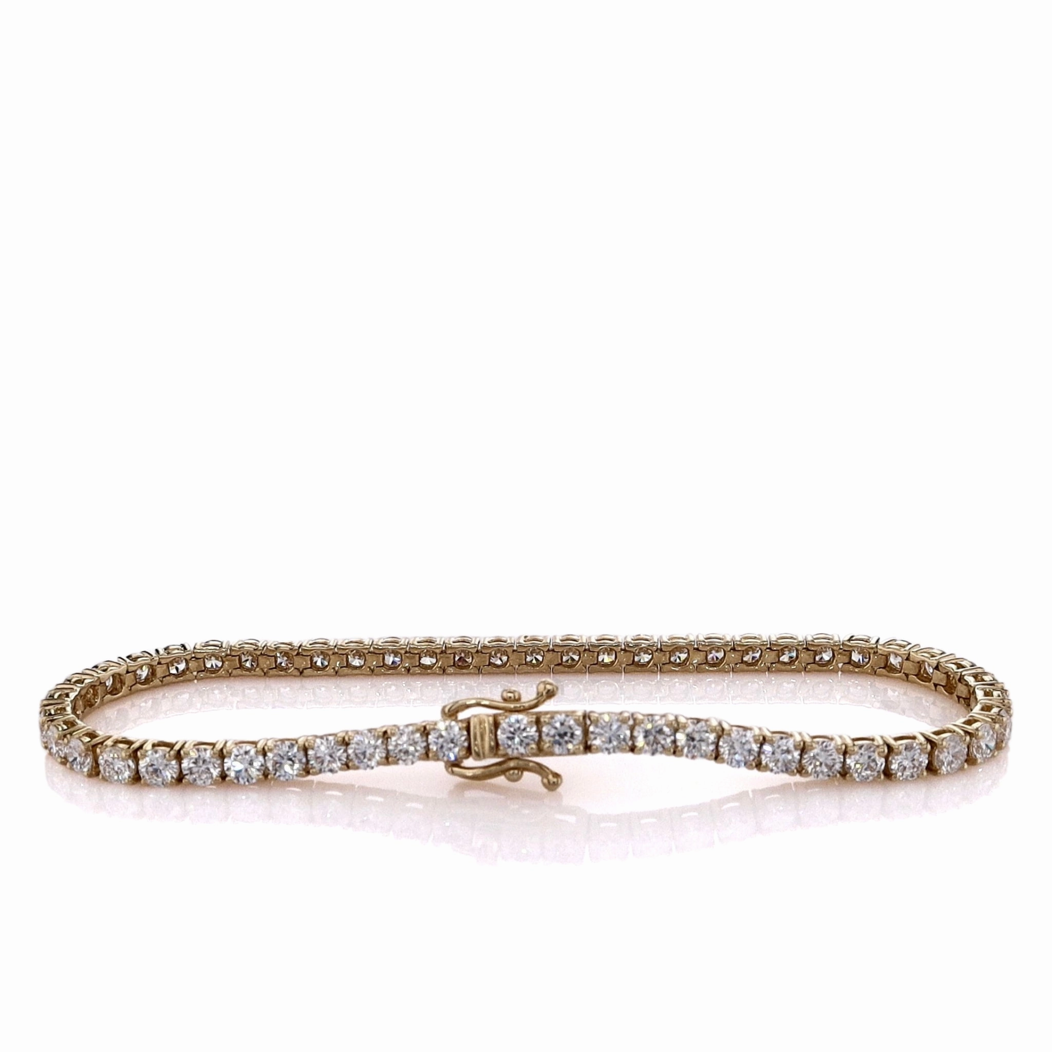 14k Yellow Gold 5.88ct Diamond Tennis Bracelet