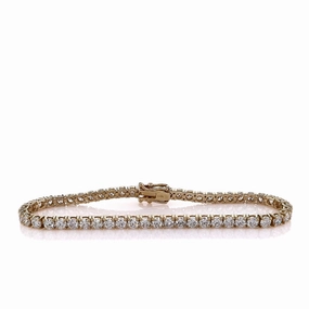 14k Yellow Gold 6.61ct Diamond Tennis Bracelet