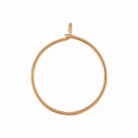 14k Yellow Gold Round Charm Holder