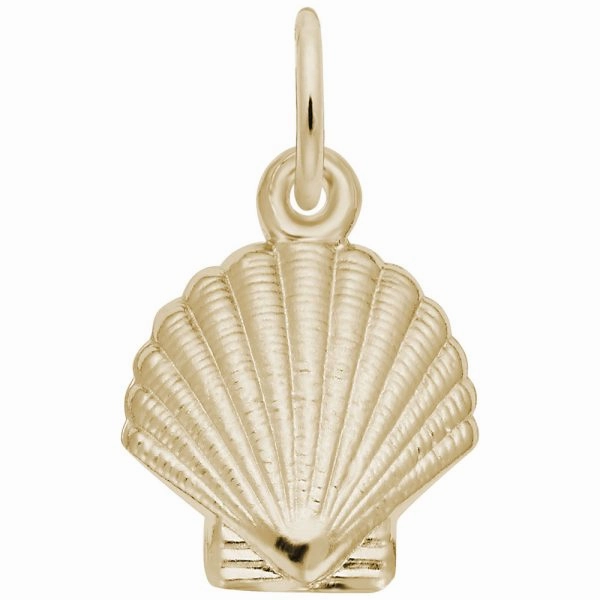 14K Yellow Gold Sea Shell Charm