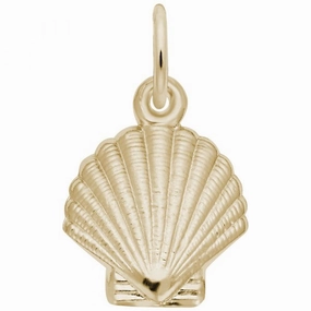 14K Yellow Gold Sea Shell Charm