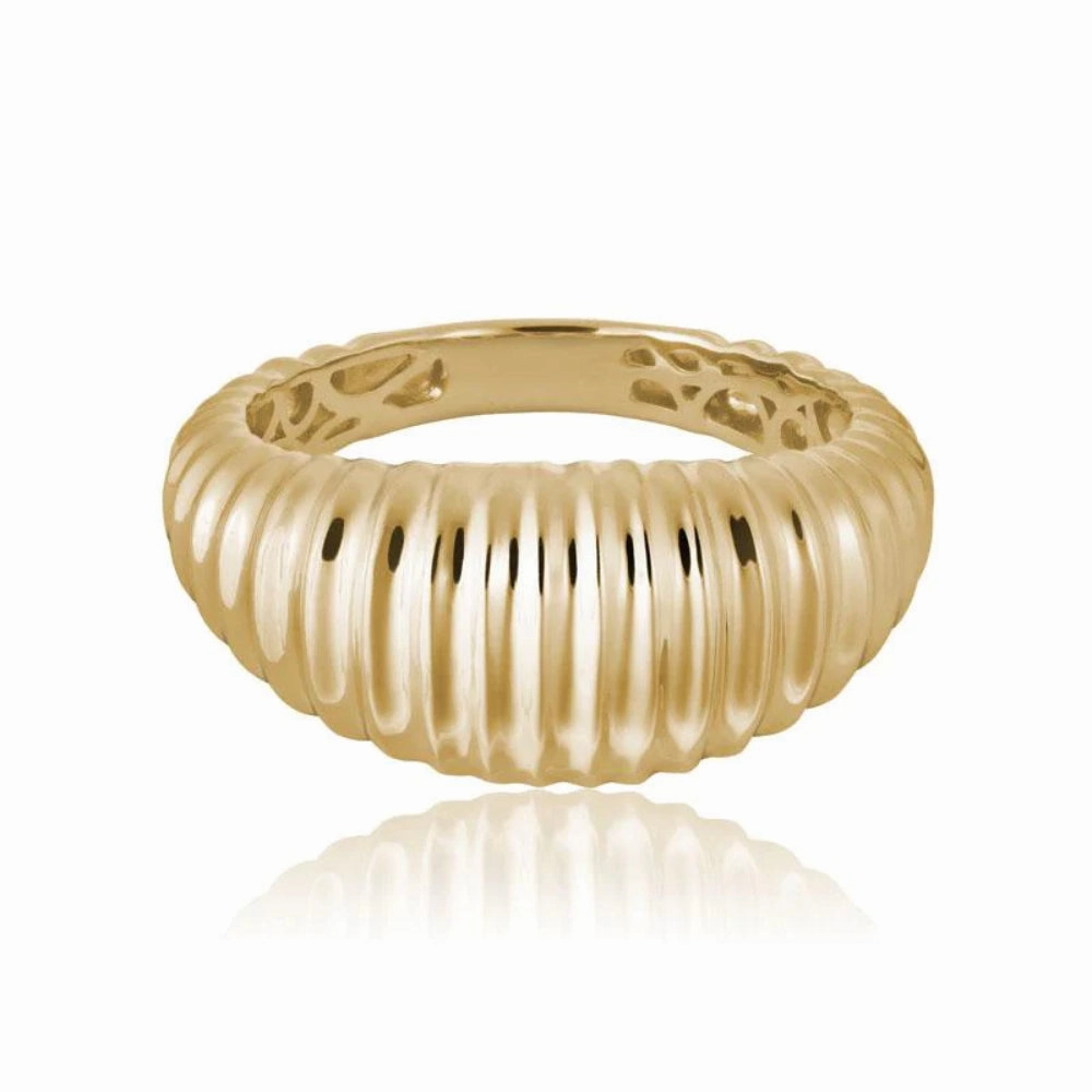 14kt Tapered Dome Ring