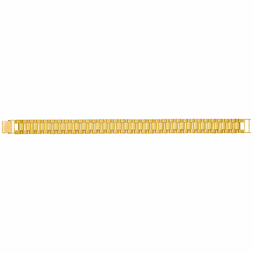 14y Gold Men's 12mm Designer Bracelet 8"