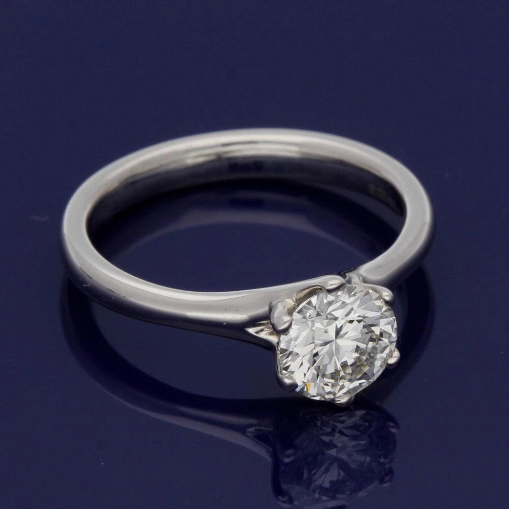 18ct White Gold 1.02ct Diamond Solitaire Engagement Ring