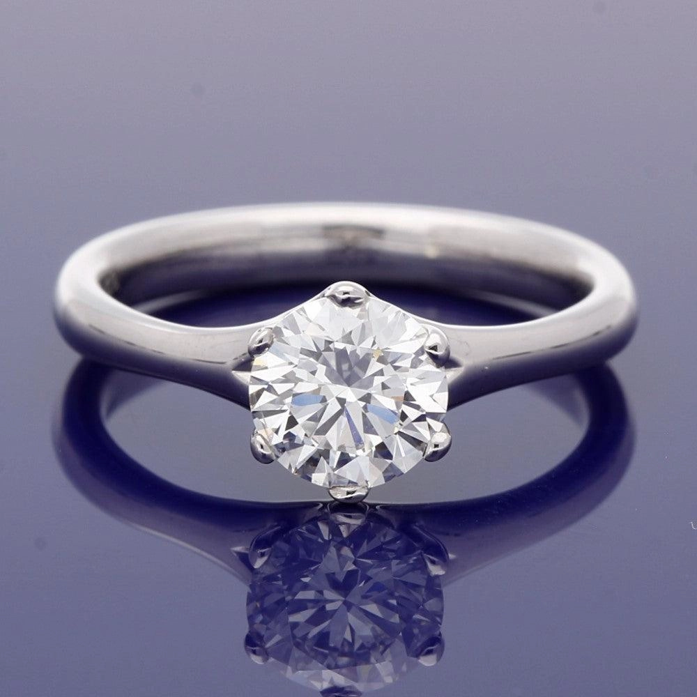 18ct White Gold 1.02ct Diamond Solitaire Engagement Ring