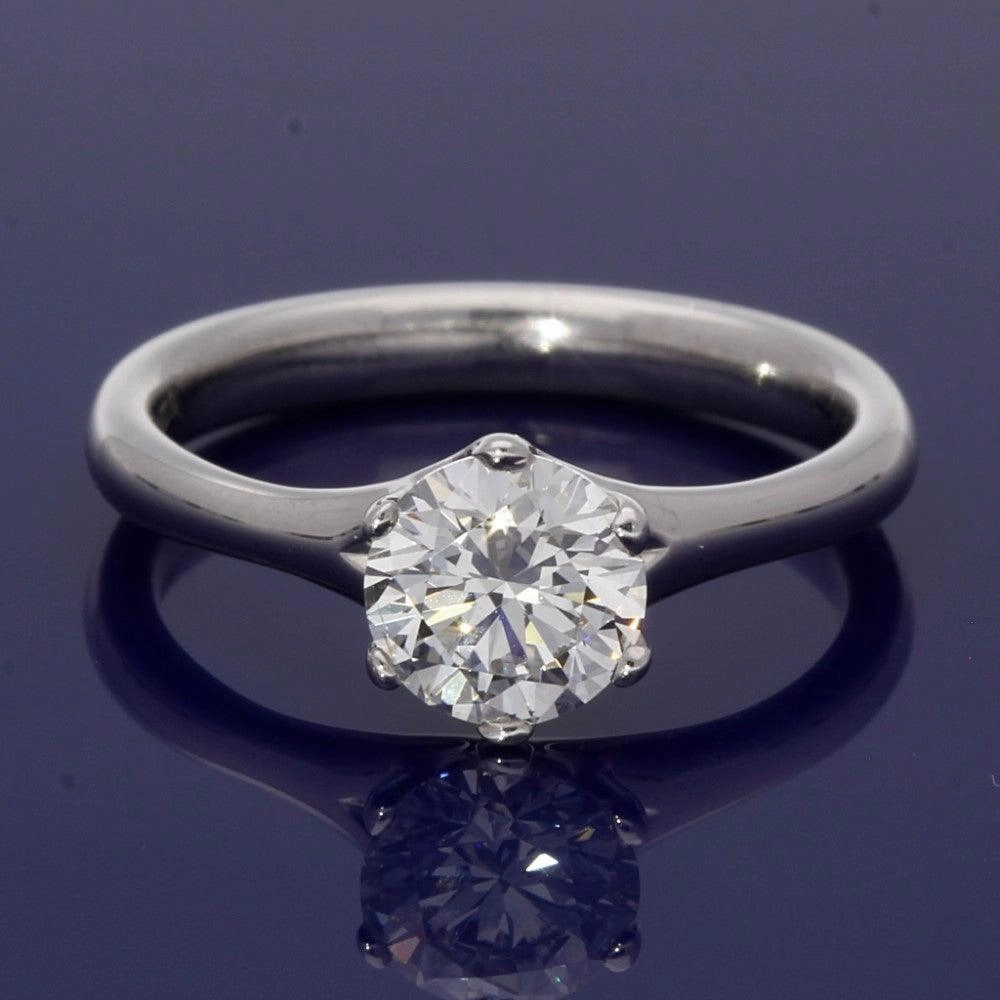 18ct White Gold 1.02ct Diamond Solitaire Engagement Ring