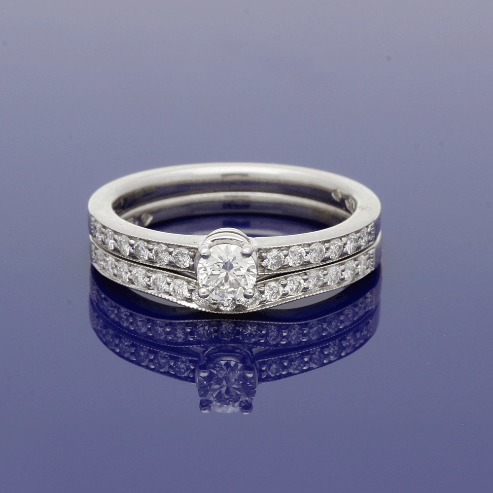 18ct White Gold Diamond Bridal Set