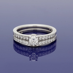 18ct White Gold Diamond Bridal Set
