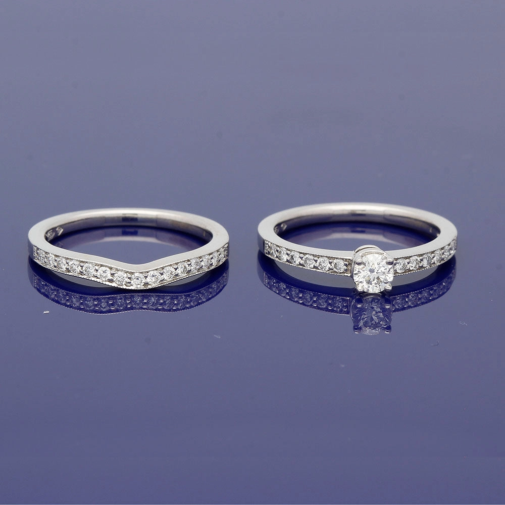 18ct White Gold Diamond Bridal Set