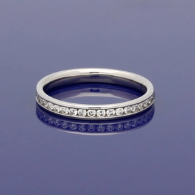 18ct White Gold Diamond Channel Set Half Eternity Ring