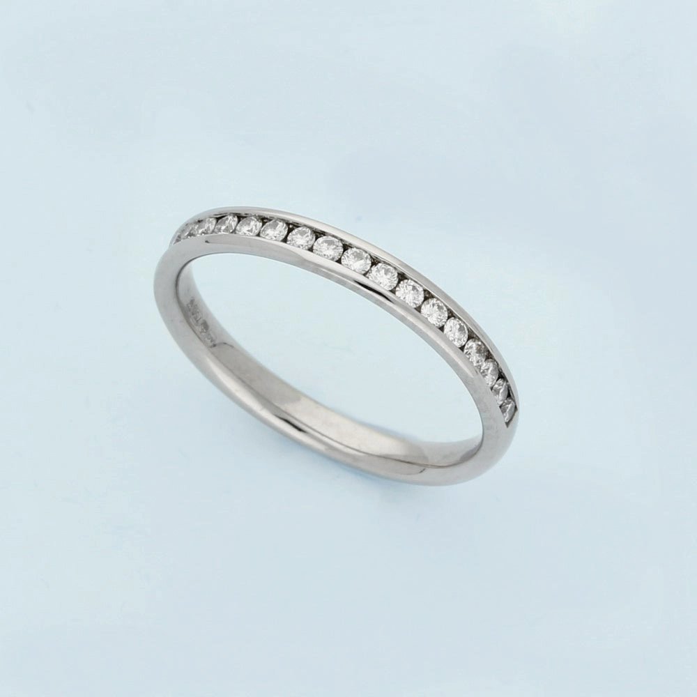 18ct White Gold Diamond Channel Set Half Eternity Ring