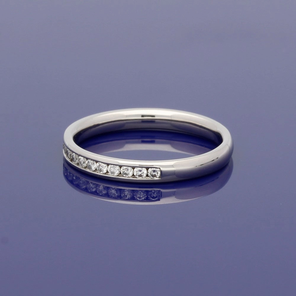 18ct White Gold Diamond Channel Set Half Eternity Ring