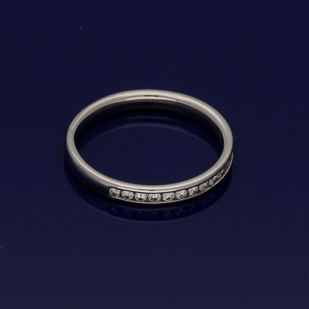 18ct White Gold Diamond Channel Set Half Eternity Ring