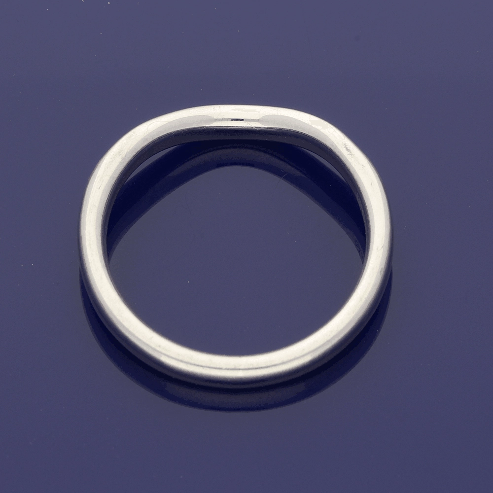 18ct White Gold Diamond Curve Shaped Eternity Ring