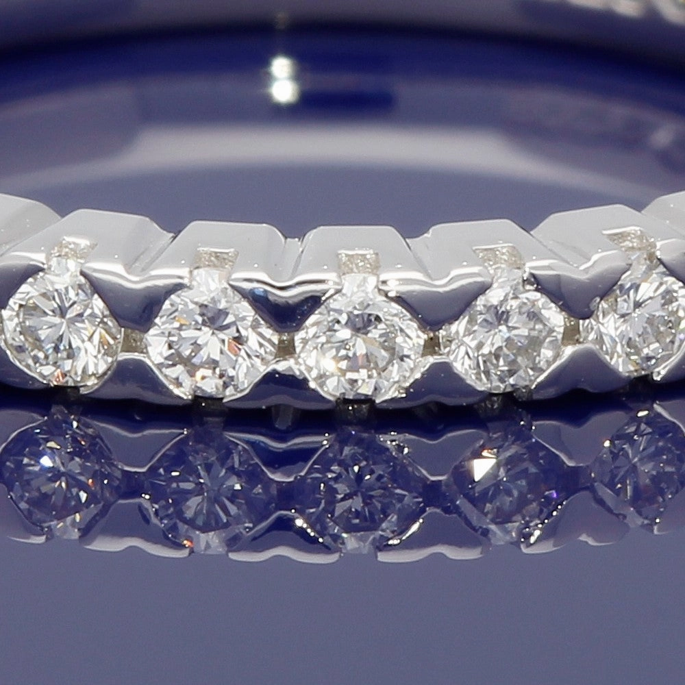 18ct White Gold Diamond Half Eternity Ring 0.45ct