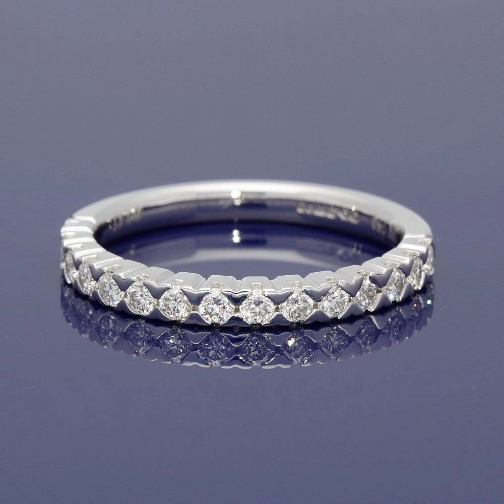 18ct White Gold Diamond Half Eternity Ring 0.45ct