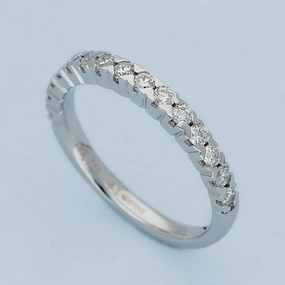 18ct White Gold Diamond Half Eternity Ring 0.45ct