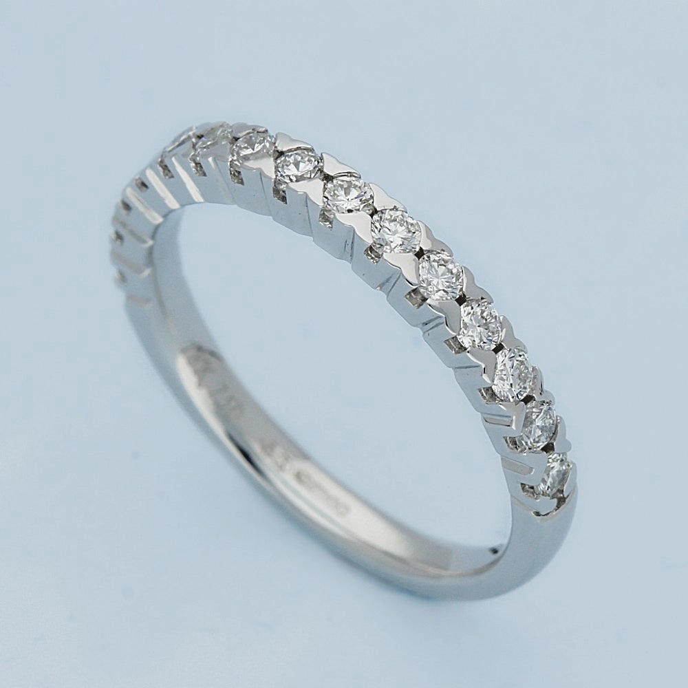 18ct White Gold Diamond Half Eternity Ring 0.45ct