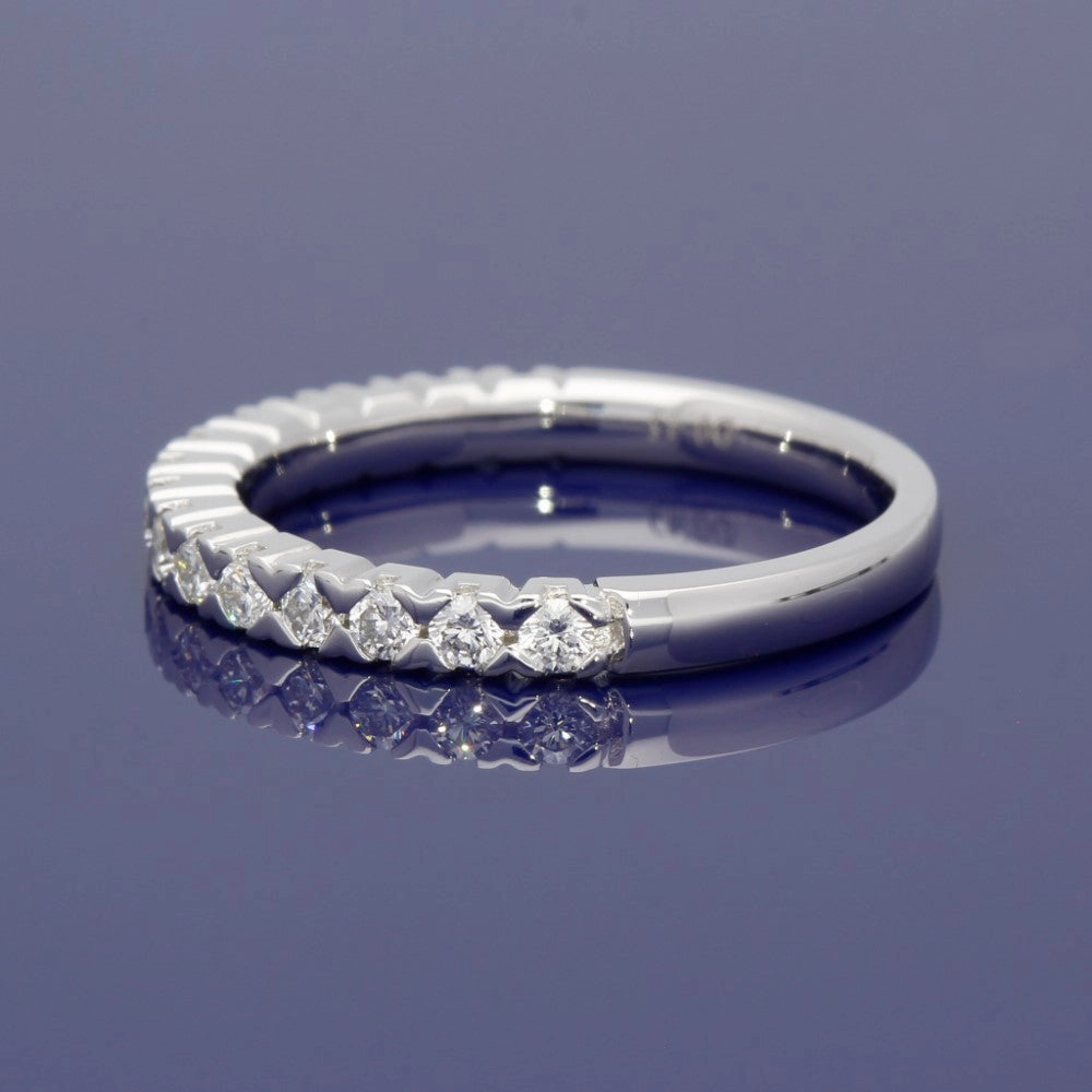 18ct White Gold Diamond Half Eternity Ring 0.45ct